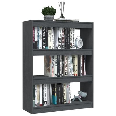 vidaXL Bibliothèque/Séparateur de pièce Gris 100x30x103 cm Pin massif