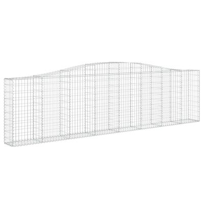 vidaXL Panier de gabions arqué 400x30x100/120 cm Fer galvanisé