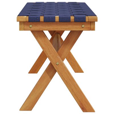 vidaXL Banc de jardin bleu foncé bois massif d'acacia et tissu