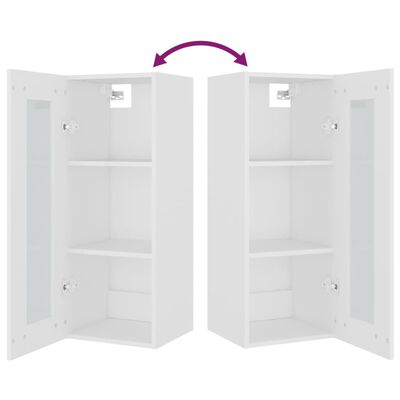 vidaXL Armoire murale suspendue Blanc 34,5x34x90 cm