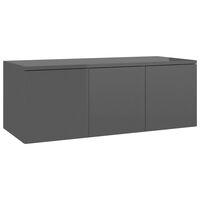 vidaXL Meuble TV Gris brillant 80x34x30 cm Bois d'ingénierie