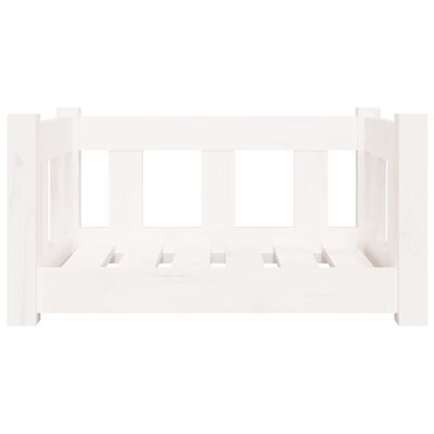 vidaXL Lit pour chien blanc 55,5x45,5x28 cm bois de pin solide