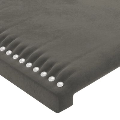 vidaXL Têtes de lit 4 pcs Gris foncé 100x5x78/88 cm Velours