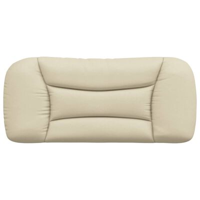 vidaXL Coussin de tête de lit crème 80 cm tissu