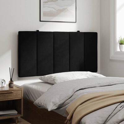 vidaXL Coussin de tête de lit noir 100 cm velours