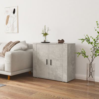 vidaXL Buffet Gris béton 80x33x70 cm Bois d'ingénierie