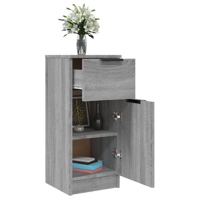 vidaXL Buffet Sonoma gris 30x30x70 cm Bois d'ingénierie