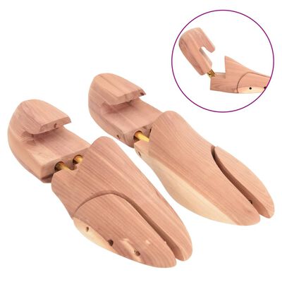 vidaXL Tendeur de chaussures avec chausse-pied EU 44-45 bois de cèdre