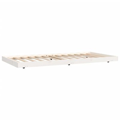 vidaXL Cadre de lit sans matelas blanc 80x200 cm bois massif de pin