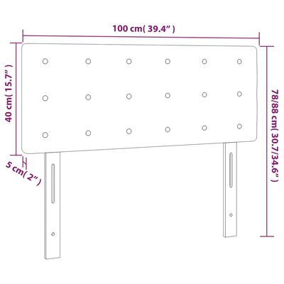 vidaXL Tête de lit Vert foncé 100x5x78/88 cm Velours