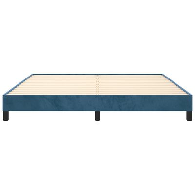 vidaXL Cadre de lit sans matelas bleu foncé 180x200 cm velours