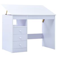 vidaXL Bureau pour enfants Inclinable Blanc