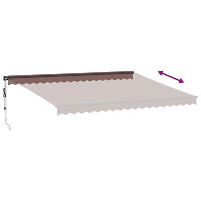 vidaXL Auvent rétractable automatique marron 450x300 cm