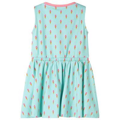 Robe pour enfants avec cordon de serrage menthe claire 128