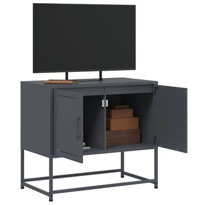 vidaXL Meuble TV anthracite 68,5x39x60,5 cm acier