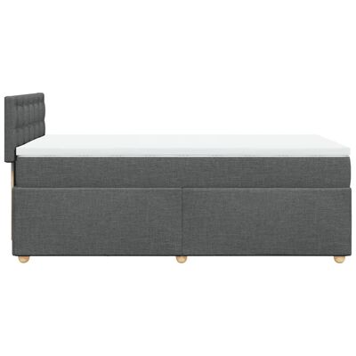 vidaXL Sommier à lattes de lit et matelas Gris foncé 90x190 cm Tissu