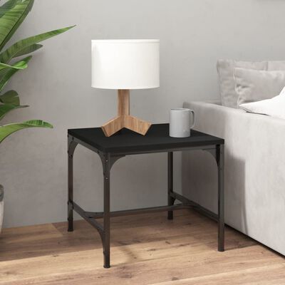 vidaXL Tables d'appoint 2 pcs Noir 40x40x35 cm Bois d'ingénierie