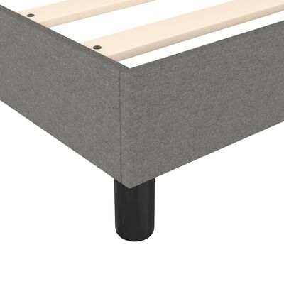 vidaXL Sommier à lattes de lit avec matelas Gris foncé 90x200 cm Tissu