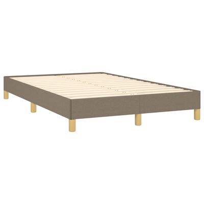 vidaXL Sommier à lattes de lit matelas et LED taupe 120x190 cm tissu