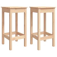 vidaXL Chaises de bar lot de 2 40x40x78 cm bois de pin solide