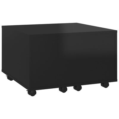 vidaXL Table basse noir brillant 60x60x38 cm bois d'ingénierie