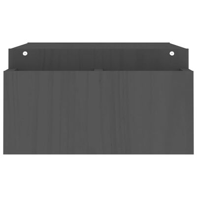 vidaXL Support de moniteur Gris 100x27,5x15 cm Bois de pin solide