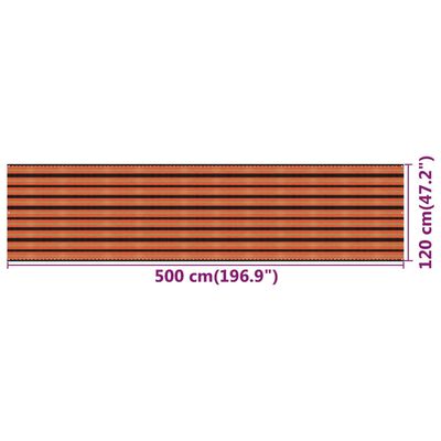 vidaXL Écran de balcon Multicolore 120x500 cm PEHD