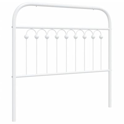 vidaXL Tête de lit métal blanc 100 cm