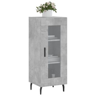 vidaXL Buffet Gris béton 34,5x34x90 cm Bois d'ingénierie