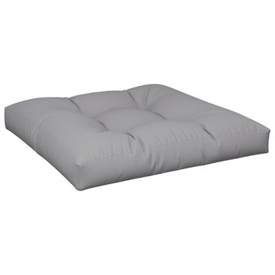 vidaXL Coussin de palette gris 80x80x12 cm tissu