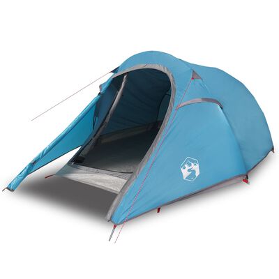 vidaXL Tente de camping tunnel 2 personnes bleu imperméable