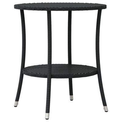 vidaXL Ensemble de bistro 3 pcs avec coussins noir résine tressée