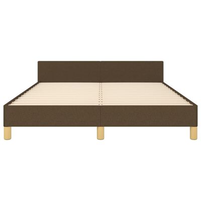 vidaXL Cadre de lit sans matelas marron foncé 140x200 cm tissu