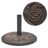 vidaXL Socle de parasol Résine Rond Bronze 9 kg