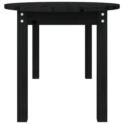 vidaXL Table basse Noir 110x55x45 cm Bois massif de pin