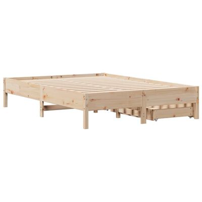 vidaXL Cadre de lit sans matelas 140x190 cm bois de pin massif