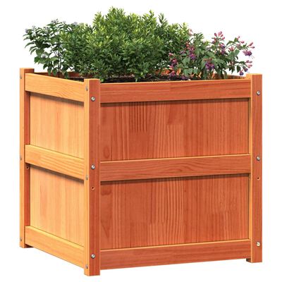 vidaXL Jardinières 2 pcs cire marron bois de pin massif