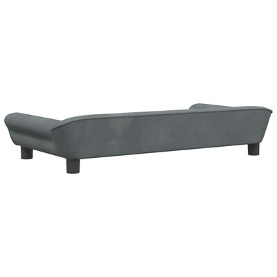 vidaXL Canapé pour enfants gris foncé 100x50x26 cm velours