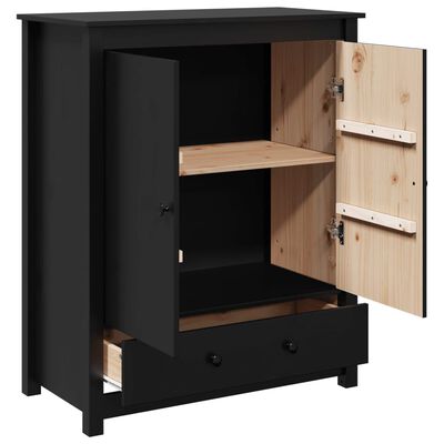 vidaXL Buffet Noir 83x41,5x100 cm Bois massif de pin