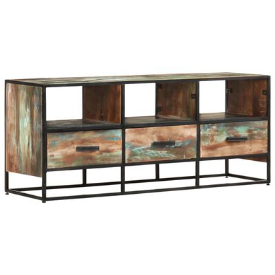 vidaXL Meuble TV 110x30x45 cm Bois de récupération massif