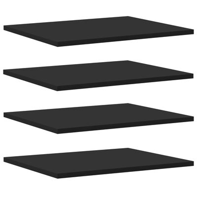 vidaXL Panneaux de bibliothèque 4 pcs noir bois d’ingénierie