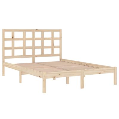 vidaXL Cadre de lit Bois massif 140x190 cm