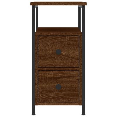 vidaXL Table de chevet chêne marron 30x60x60 cm bois d'ingénierie