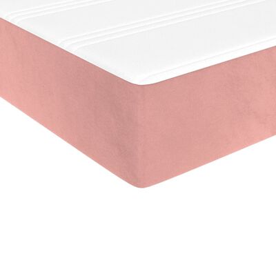 vidaXL Matelas de lit à ressorts ensachés Rose 90x190x20 cm Velours