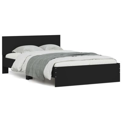 vidaXL Cadre de lit sans matelas noir 120x200 cm