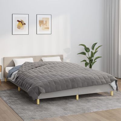 vidaXL Couverture lestée Gris 200x230 cm 9 kg Tissu