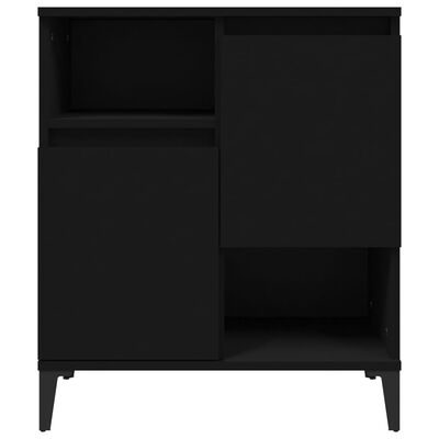 vidaXL Buffets 3 pcs noir 60x35x70 cm bois d'ingénierie