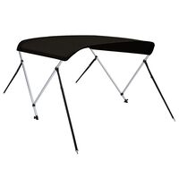 vidaXL Auvent bimini à 2 arceaux noir 148,5x133x104 cm