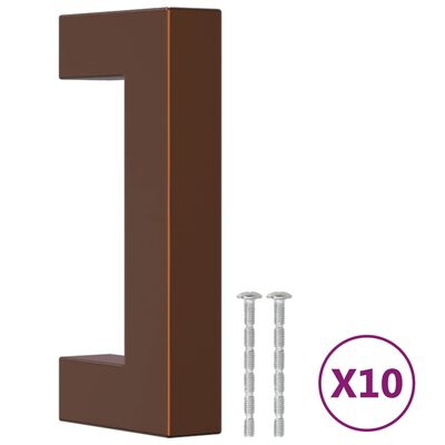 vidaXL Poignées d'armoire 10 pcs bronze 64 mm acier inoxydable