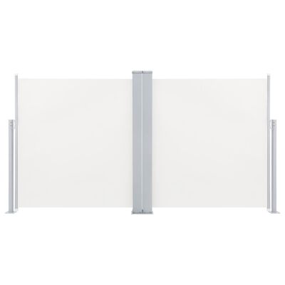 vidaXL Auvent latéral rétractable Crème 117x600 cm